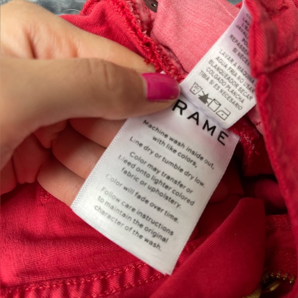 NWT Frame denim le high skinny jeans color vintage red, size 28 - Picture 6 of 6